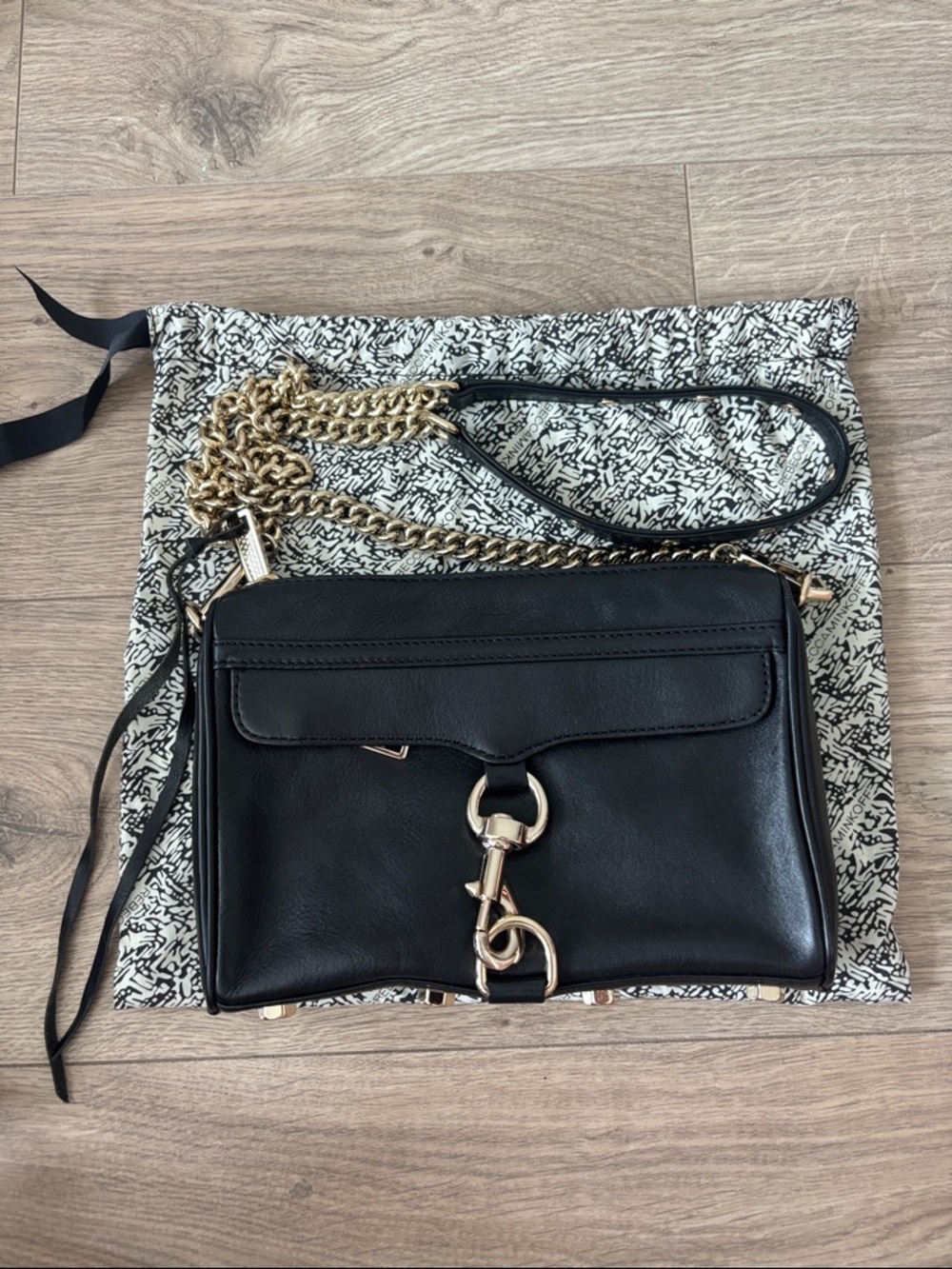 Rebecca Minkoff Mini M.A.C. crossbody bag with Gold Hardware